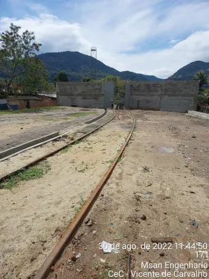 Muro e Drenagem para o ADM no Laboratório de Japeri