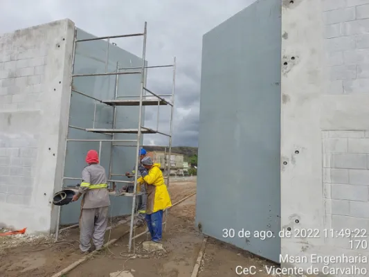 Muro e Drenagem para o ADM no Laboratório de Japeri