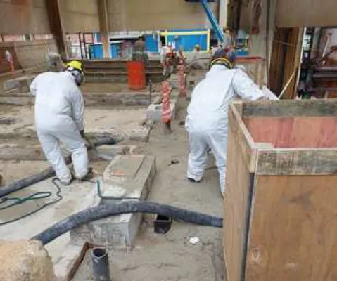 Impermeabilização da Laje do Mezanino — Decapagem Química