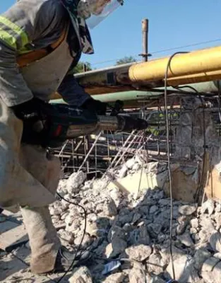 Demolição e Reconstrução de Pipe Rack